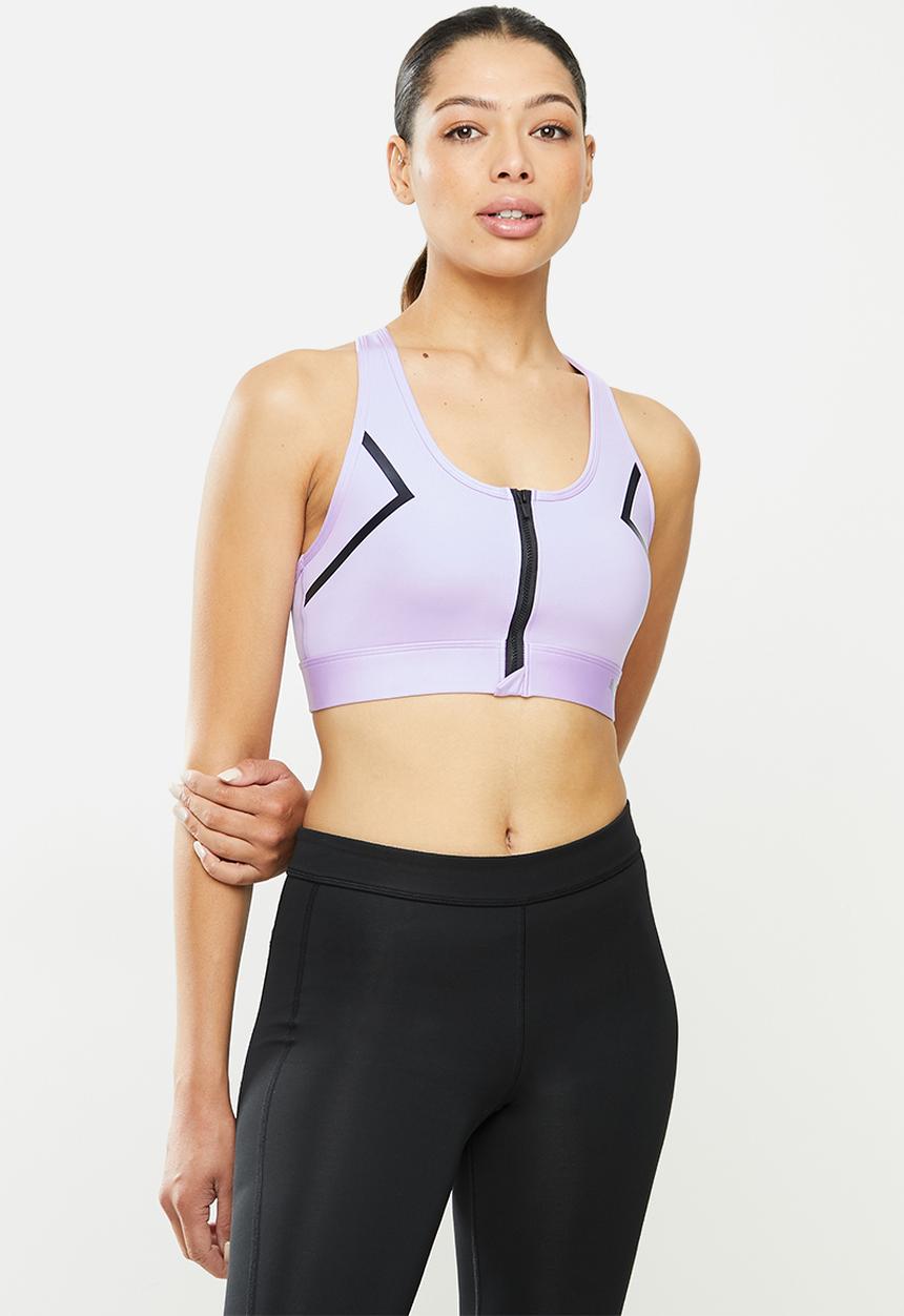 PUMA - High impact front zip bra - purple