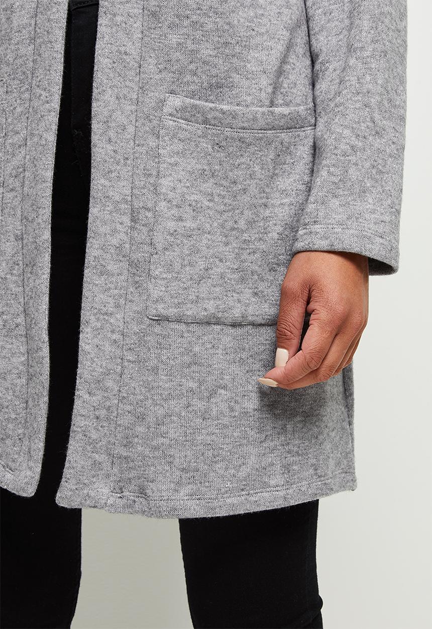edit - Warm handle pocket detail shacket - grey