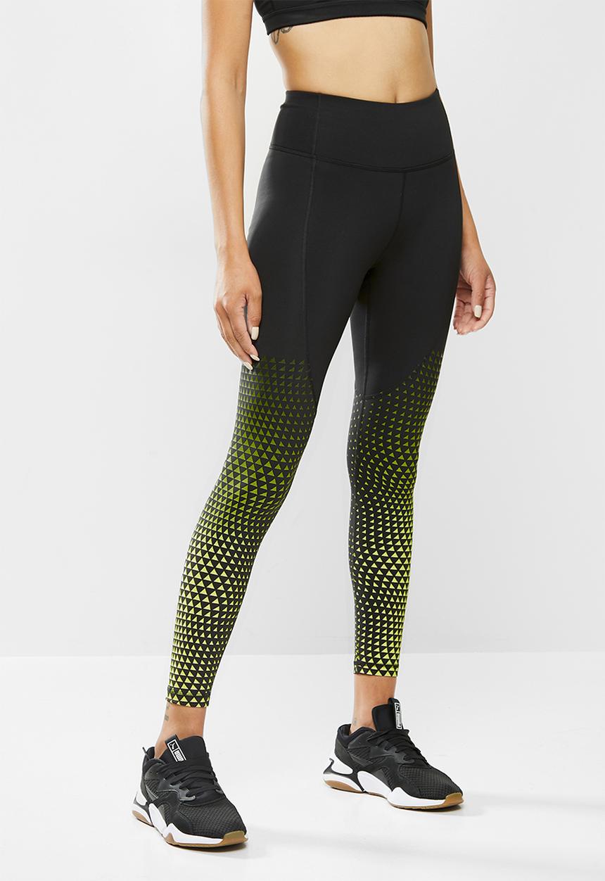 PUMA - Train digital print high waist 7/8 tights - black