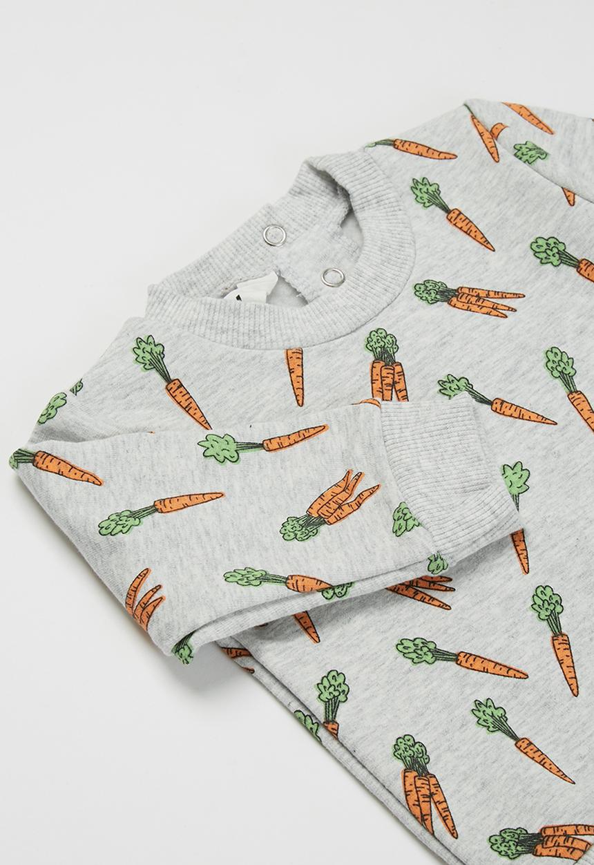 Cotton On - Bobbi & peta tracksuit - cloud marle/crazy carrots