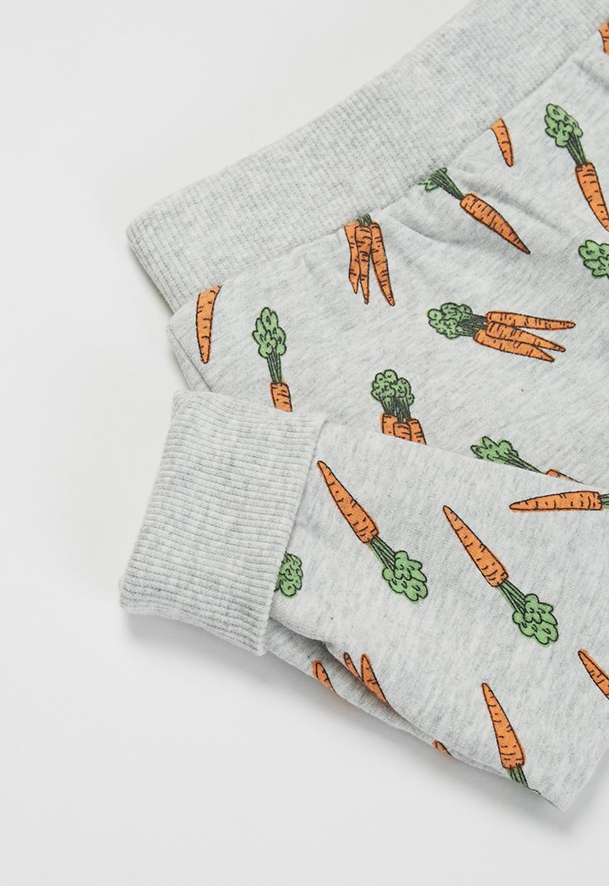 Cotton On - Bobbi & peta tracksuit - cloud marle/crazy carrots