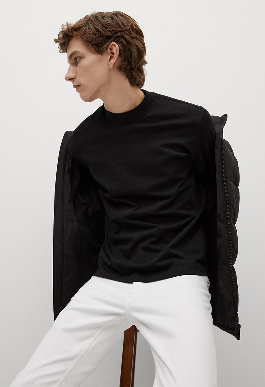 MANGO - T-shirt javi - black