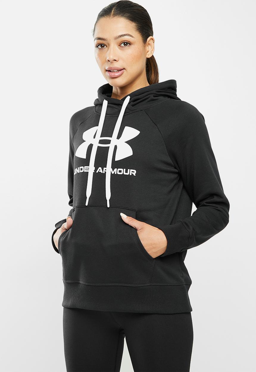 Under Armour - Rival fleece logo hoodie - black