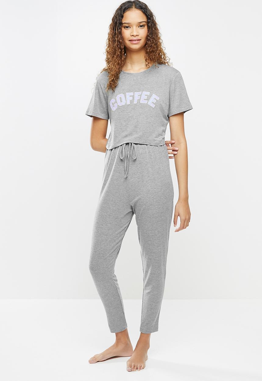 Blake - Short sleeve sleep set - grey 