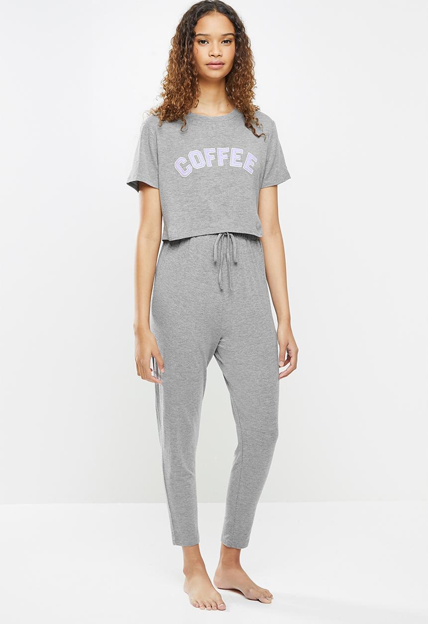 Blake - Short sleeve sleep set - grey 