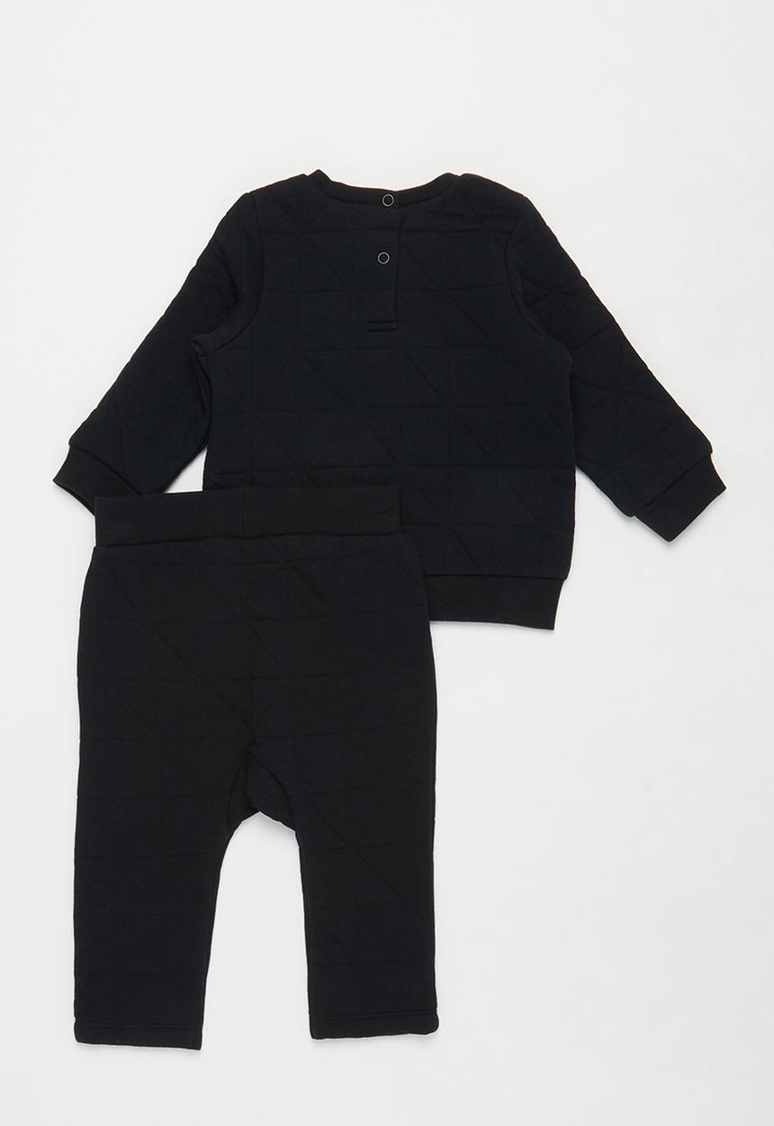 Cotton On - Greer & emerson quilted tracksuit - black