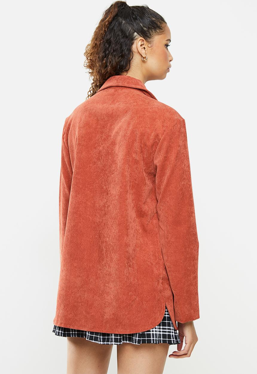 Blake - Over shirt with patch pockets - rust