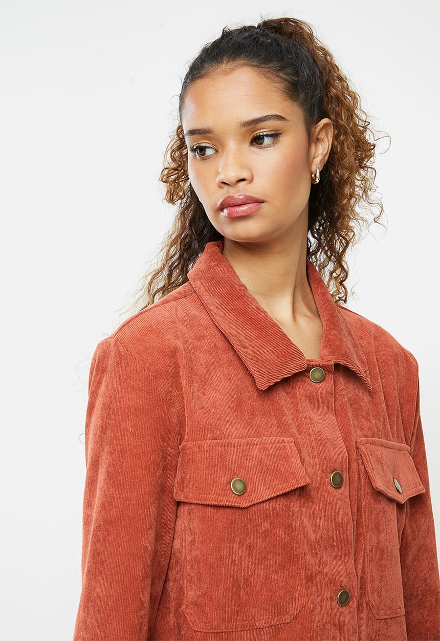 Blake - Over shirt with patch pockets - rust