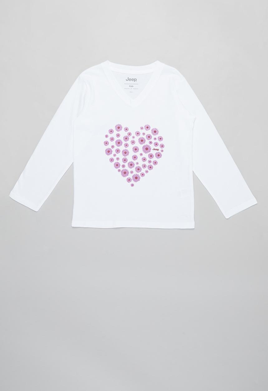 JEEP - Girls short sleeve graphic tee - white
