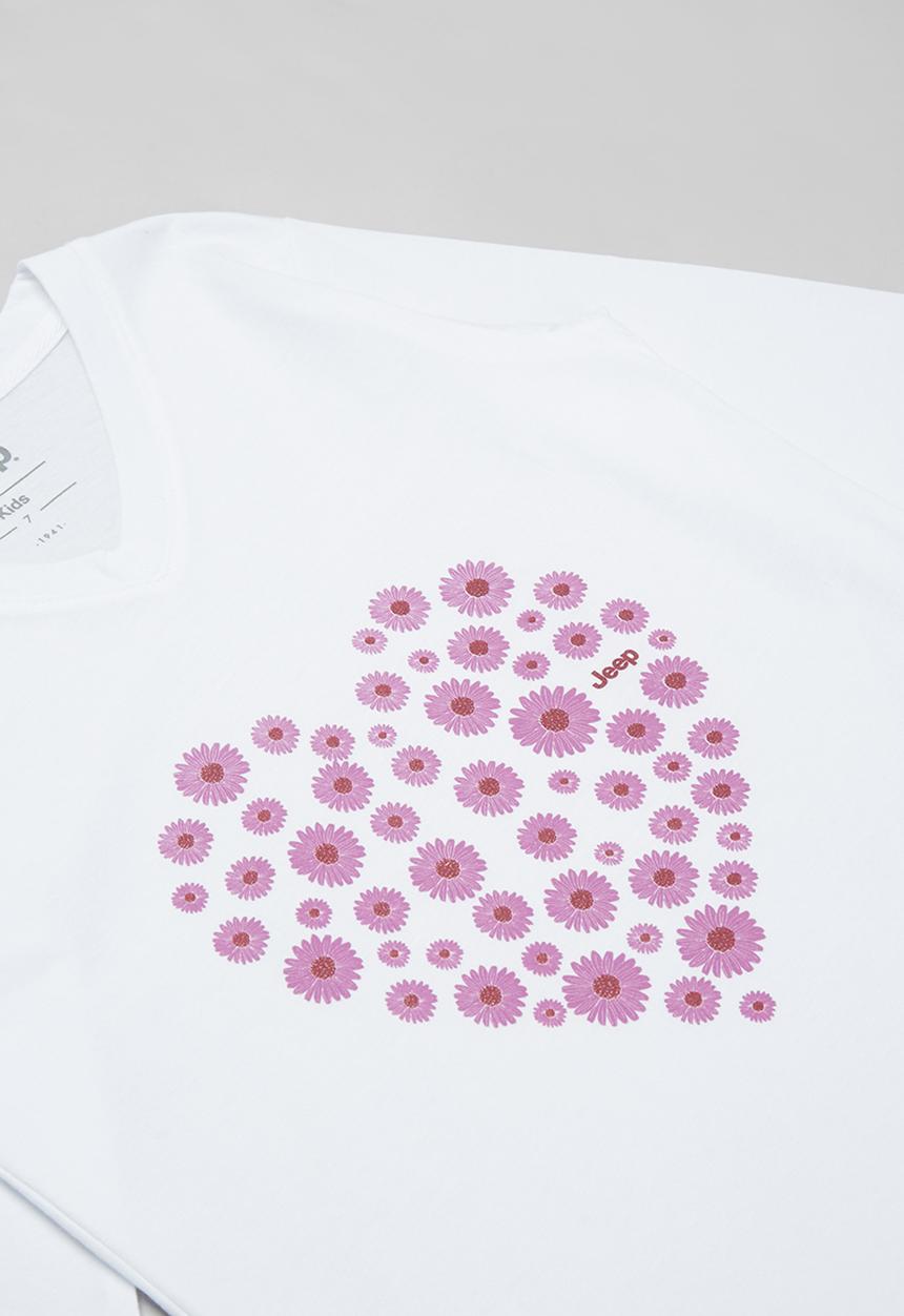 JEEP - Girls short sleeve graphic tee - white