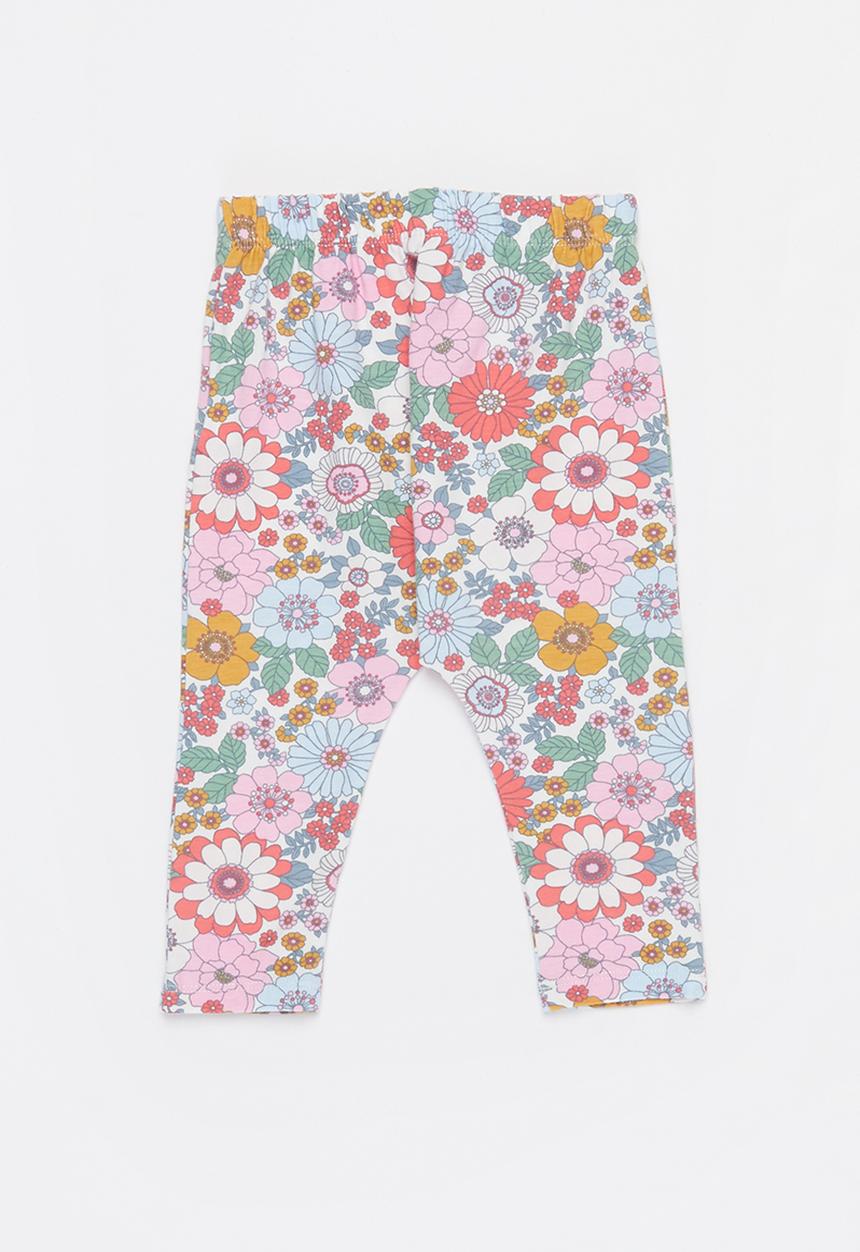 Cotton On - The legging - vanilla/cali pink retro floral