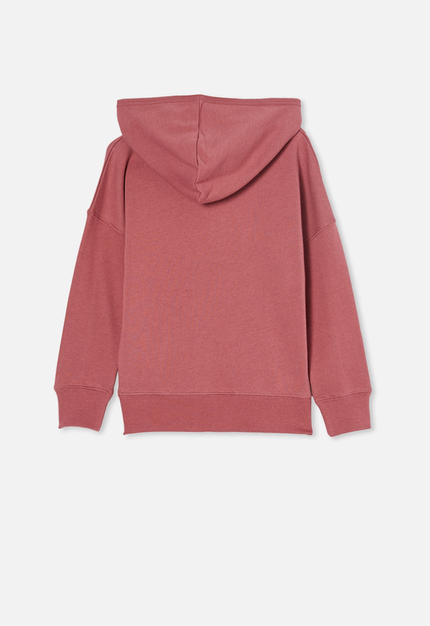 Cotton On - Henley hoodie - vintage berry