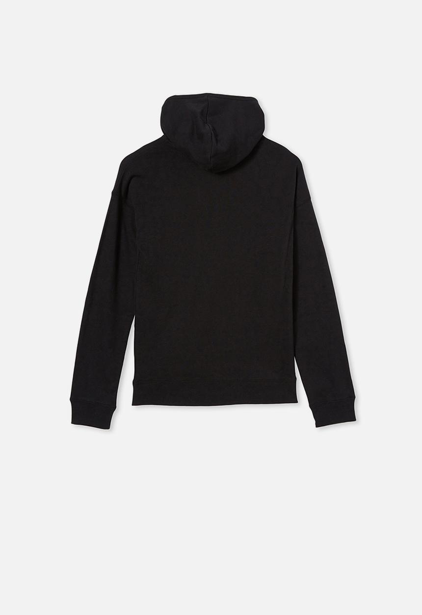 Free by Cotton On - Henley free hoodie - true black