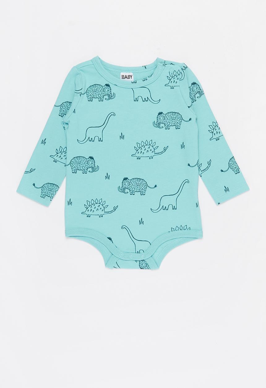 Cotton On - The long sleeve bubbysuit - blue ice