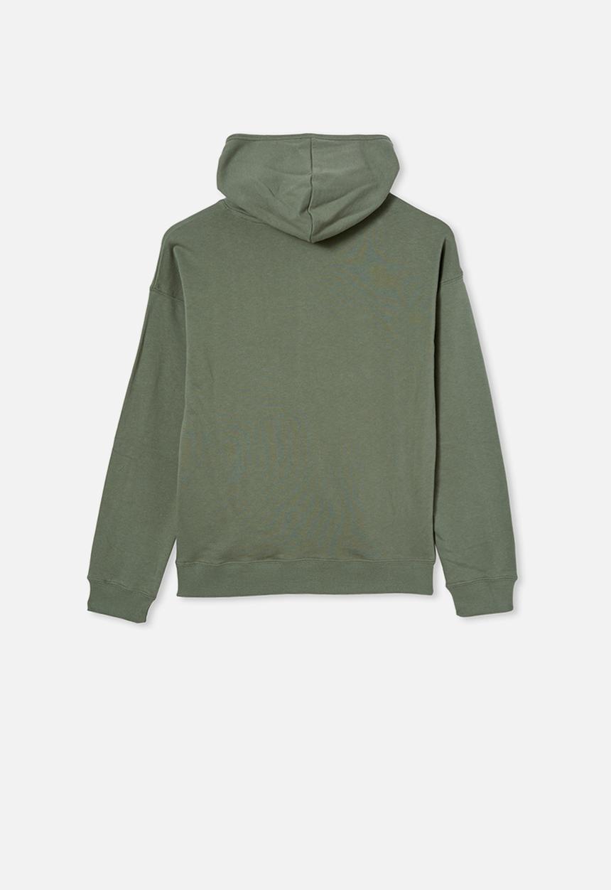 Cotton On - Henley free hoodie - swag green
