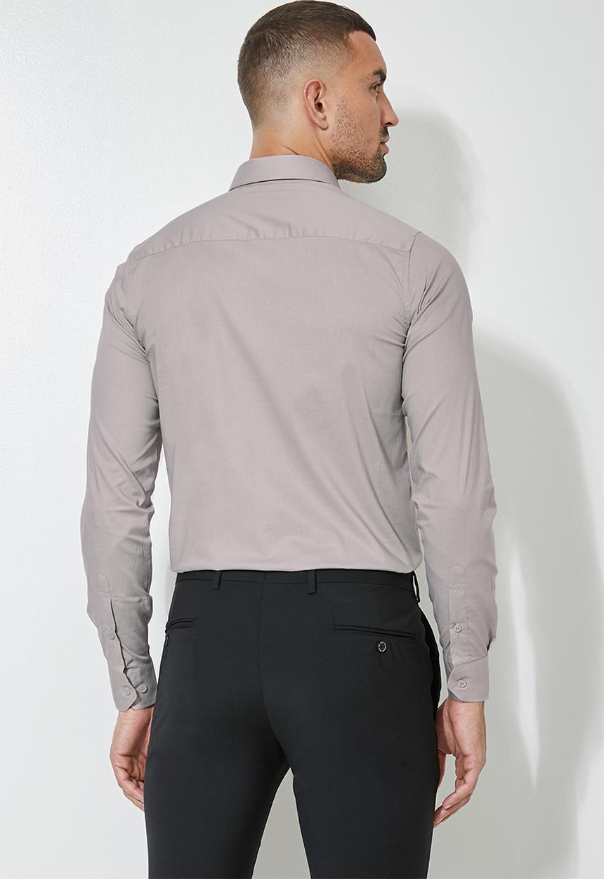 Superbalist - Jos slim fit long sleeve shirt - grey