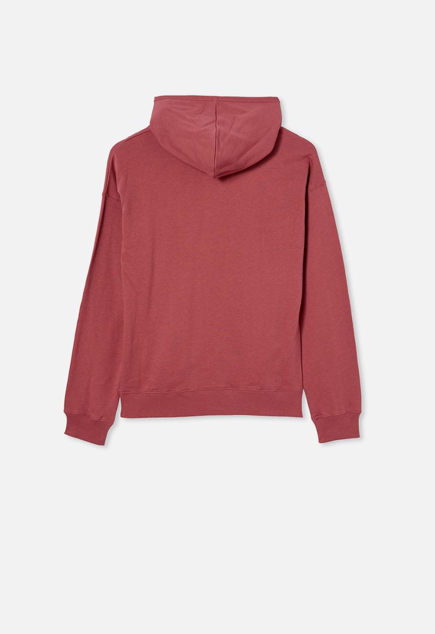 Free by Cotton On - Henley free hoodie - vintage berry