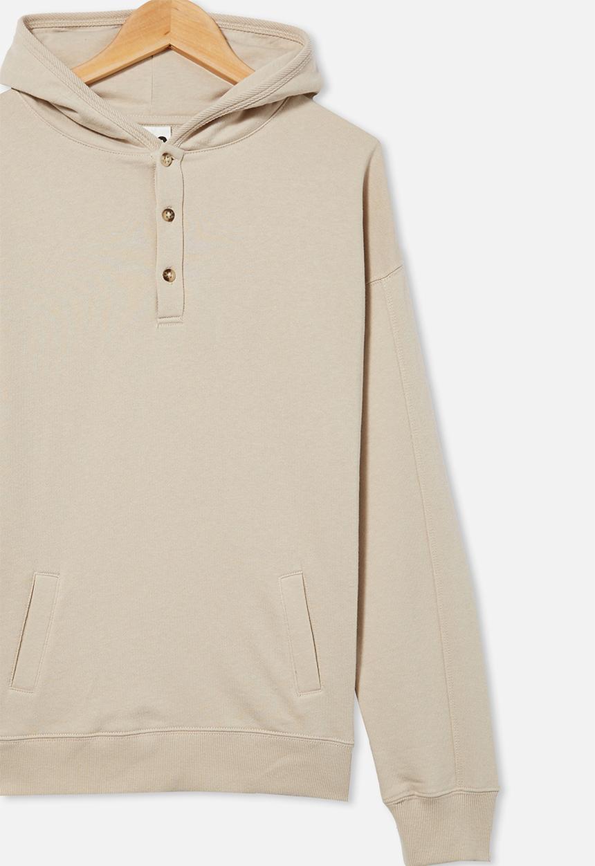 Free by Cotton On - Henley free hoodie - rainy day