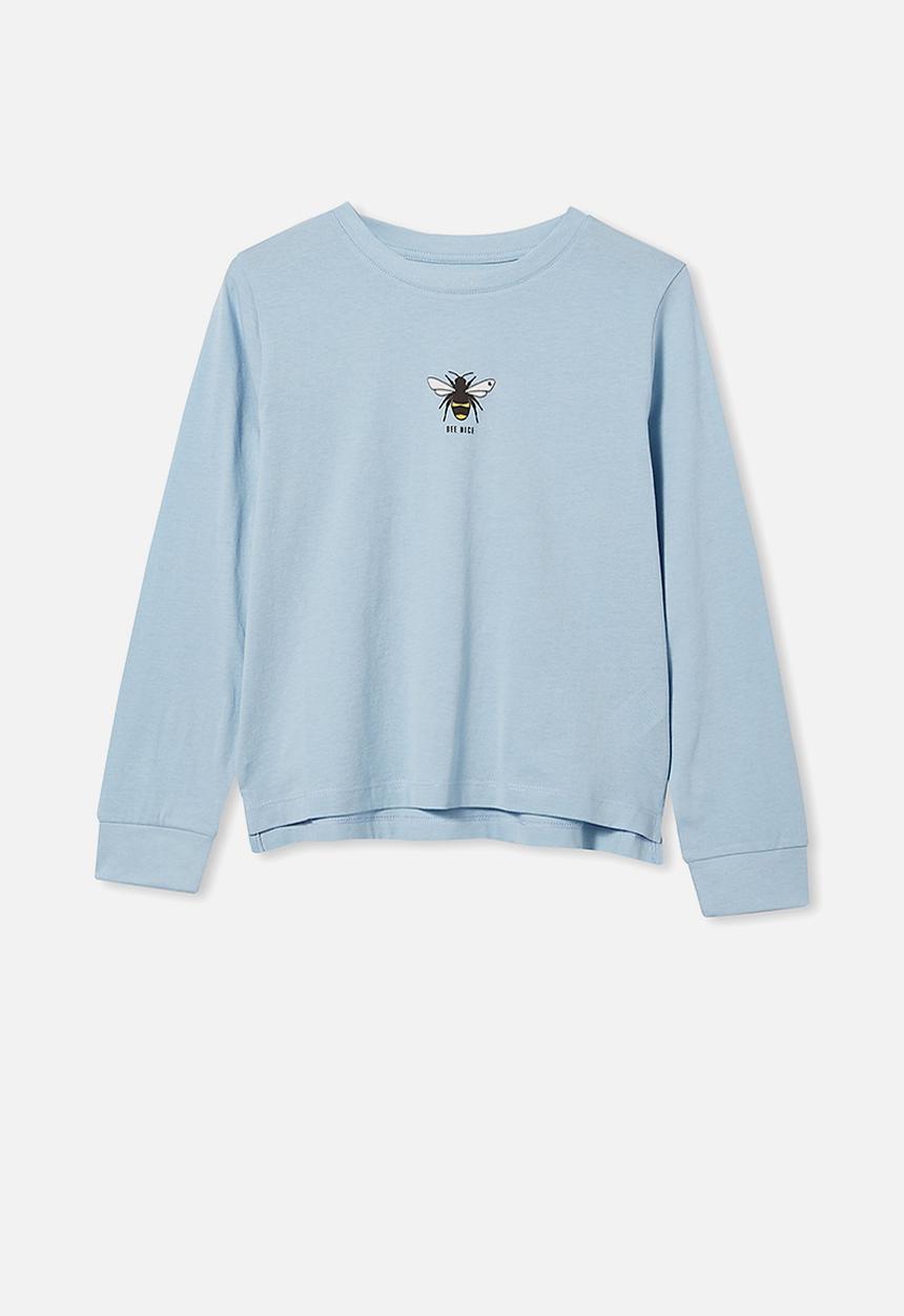 Free by Cotton On - Girls classic long sleeve tee - blue