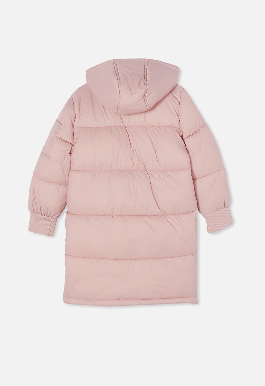 Cotton On - Finley longline puffer jacket - pink