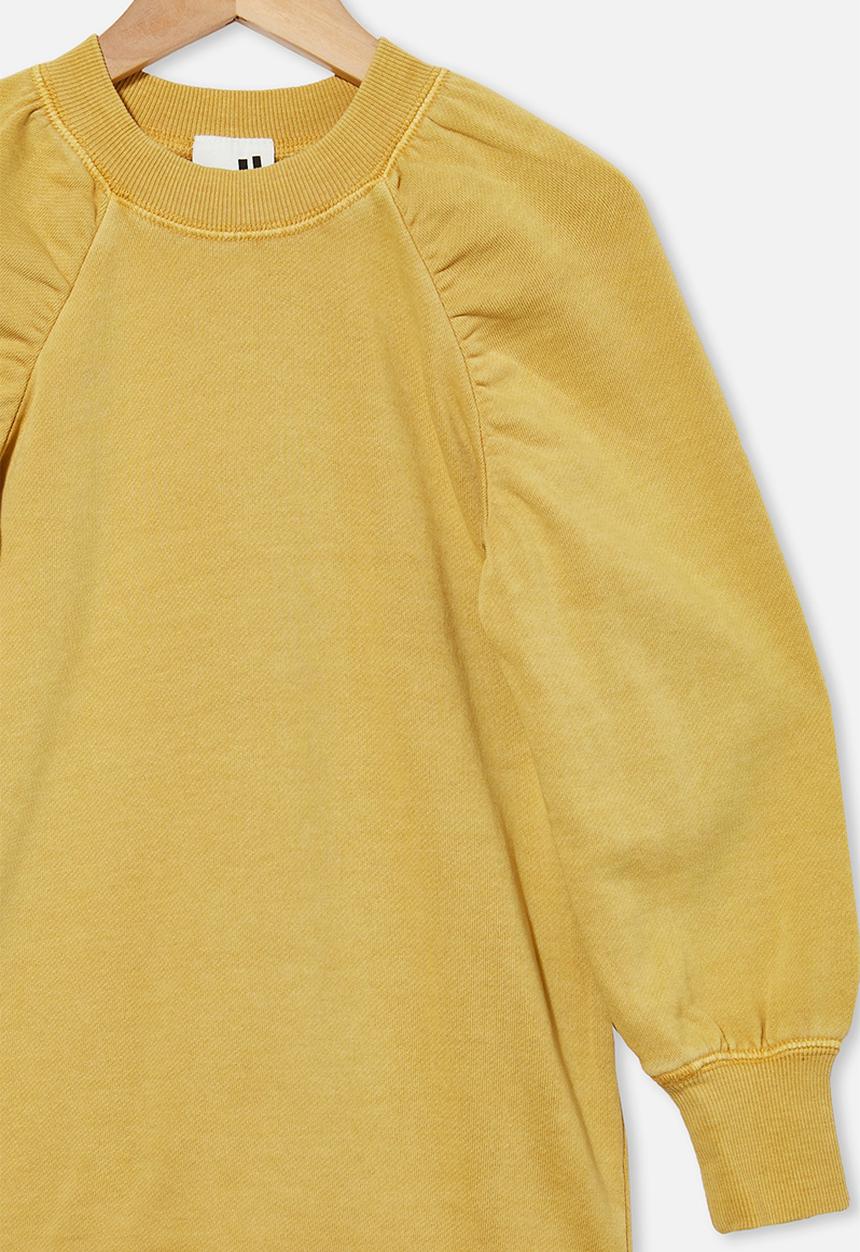 Cotton On - Molly long sleeve dress - honey gold
