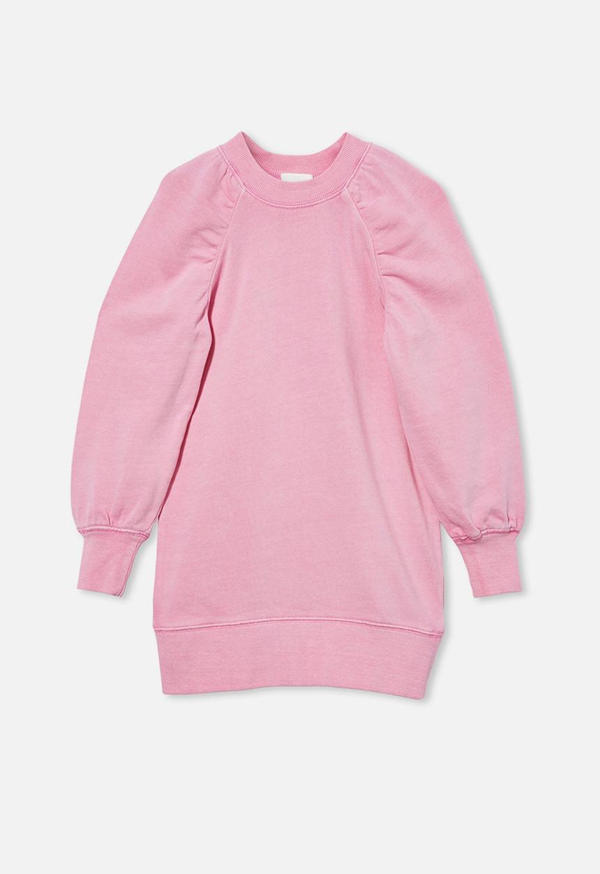 Cotton On - Molly long sleeve dress - pink gerbera