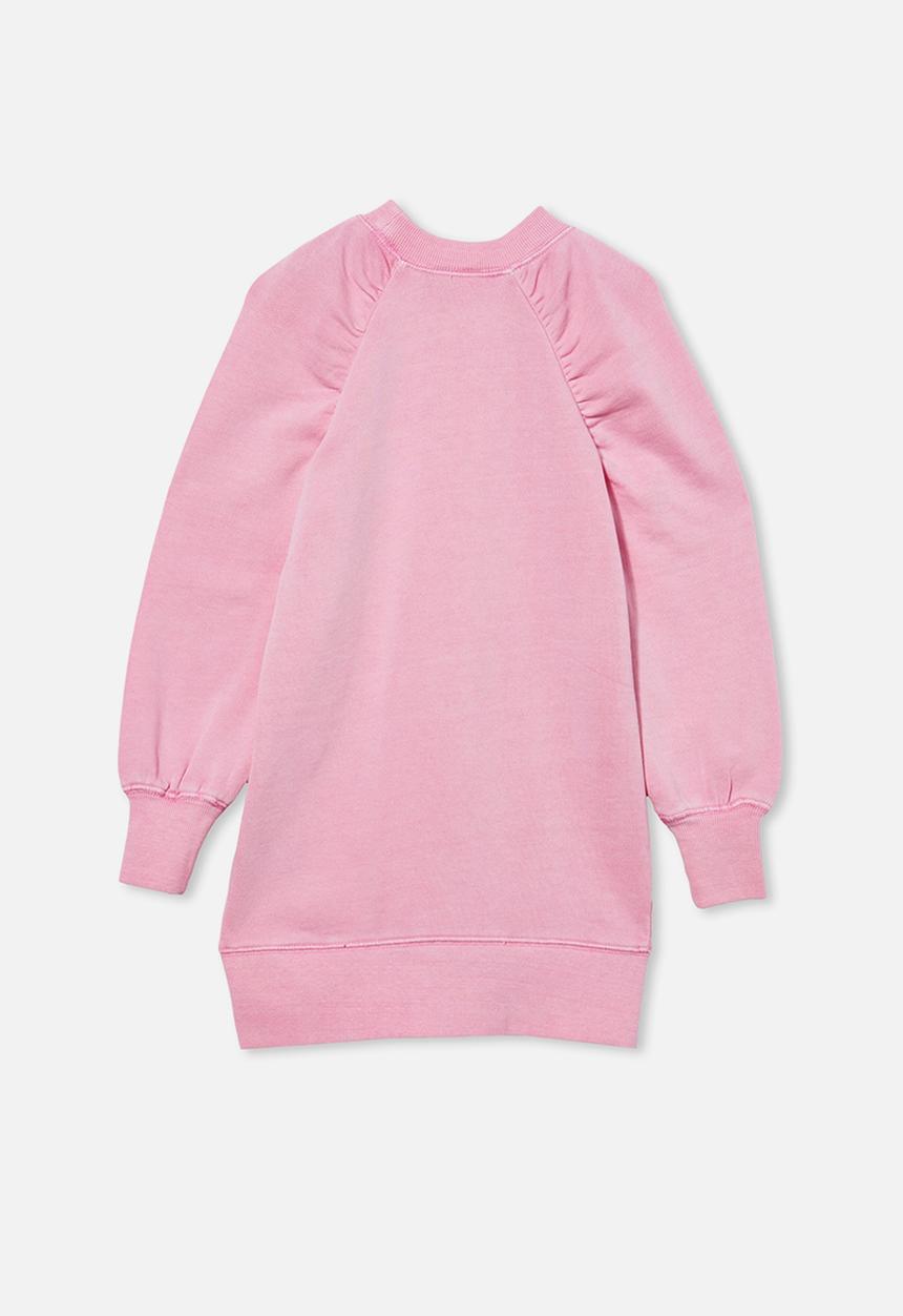 Cotton On - Molly long sleeve dress - pink gerbera