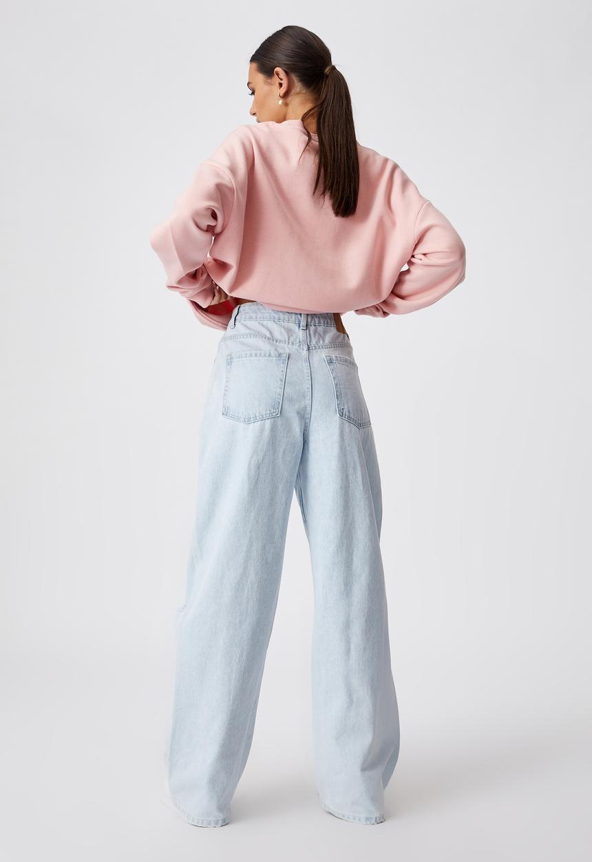 Factorie - High rise baggy jean - sea blue