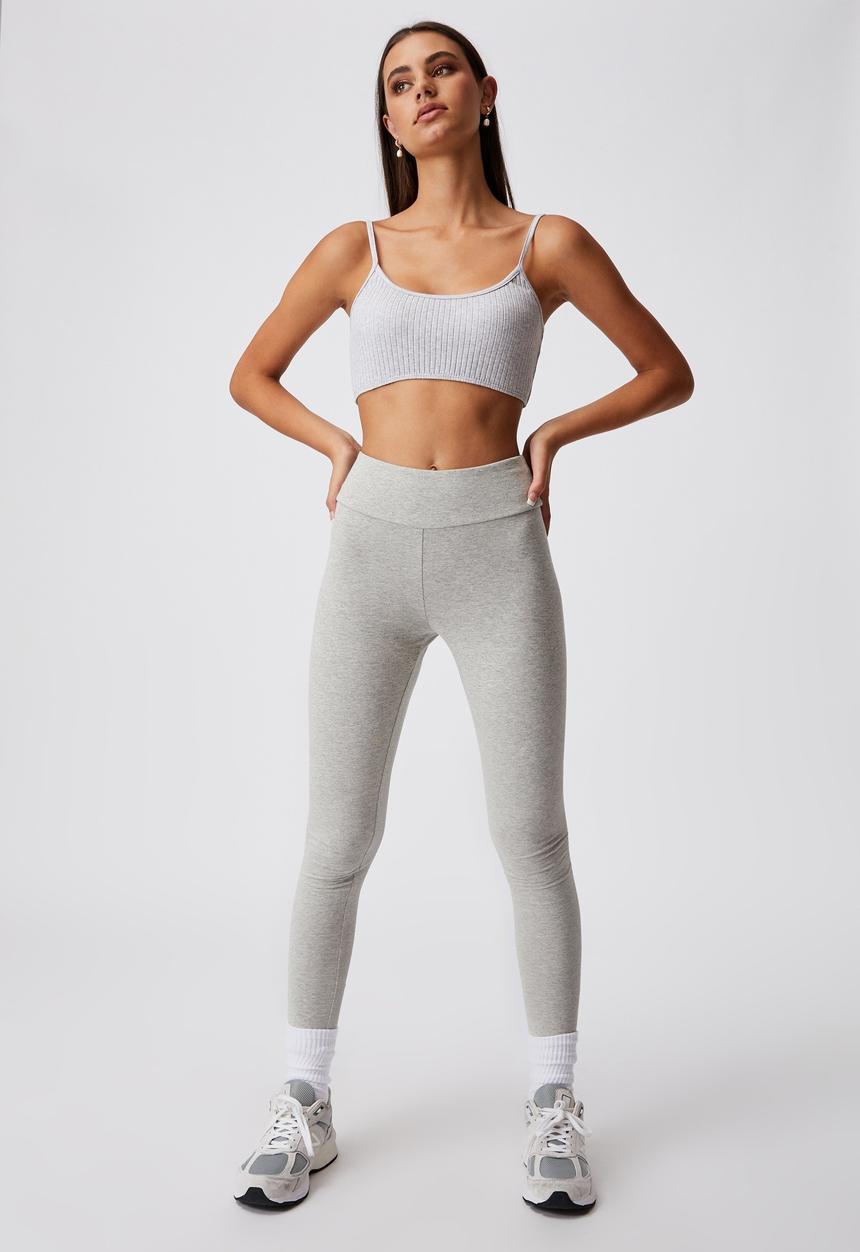 Cotton On - High waisted legging - grey 