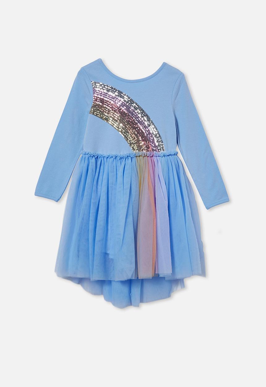 Cotton On - Iris long sleeve dress - blue