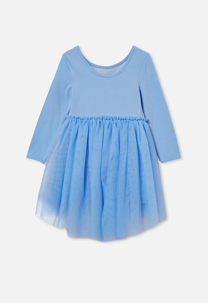 Cotton On - Iris long sleeve dress - blue