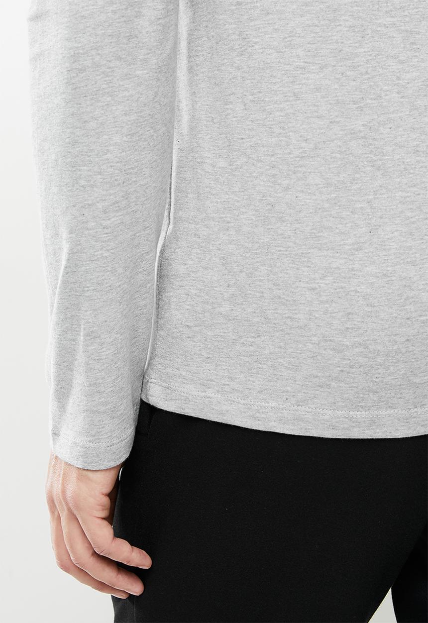 POLO - Paul long sleeve crew neck tee - grey 