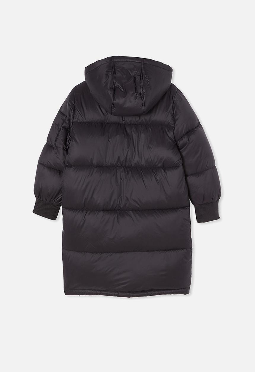 Cotton On - Finley longline puffer jacket - black