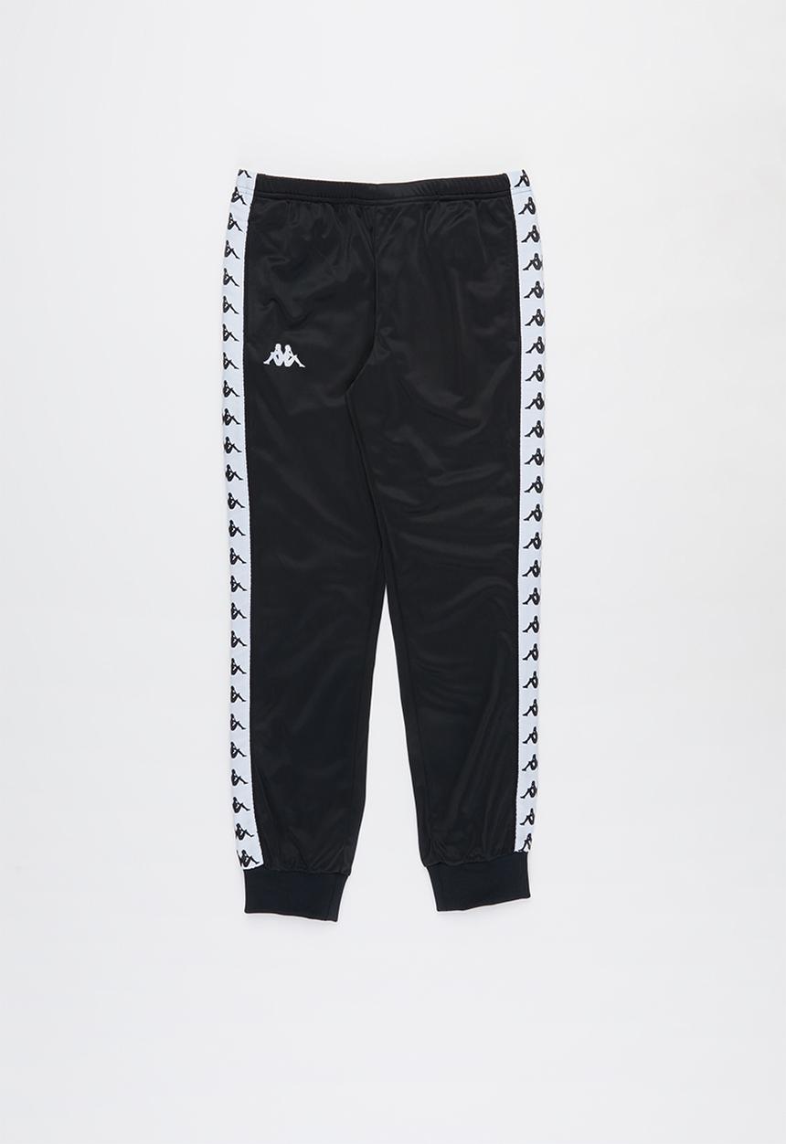 KAPPA - Banda slim fit wrasto pants - black & white