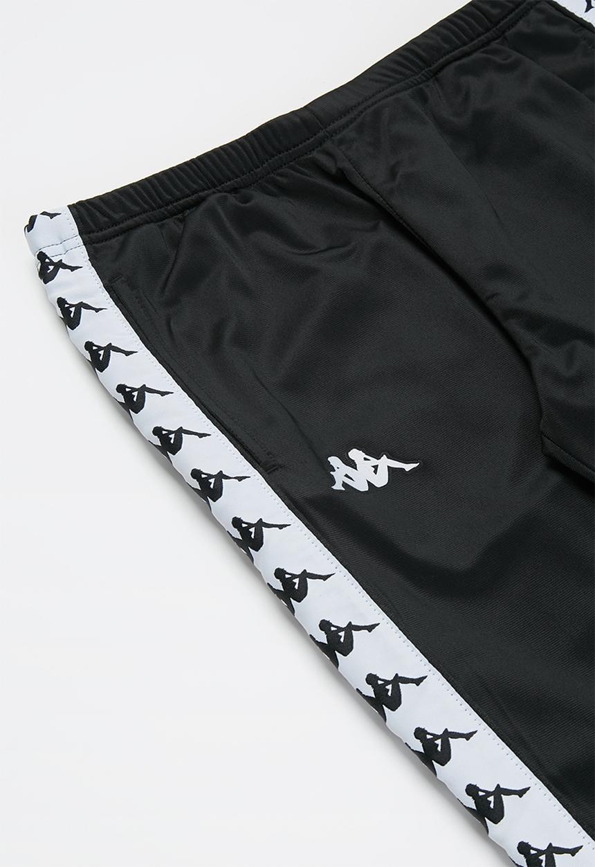 KAPPA - Banda slim fit wrasto pants - black & white