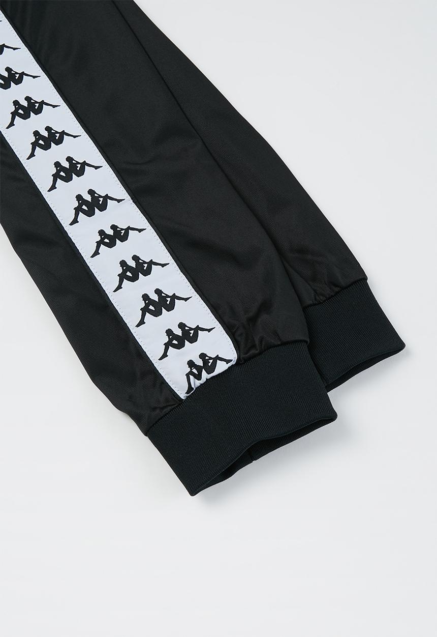 KAPPA - Banda slim fit wrasto pants - black & white
