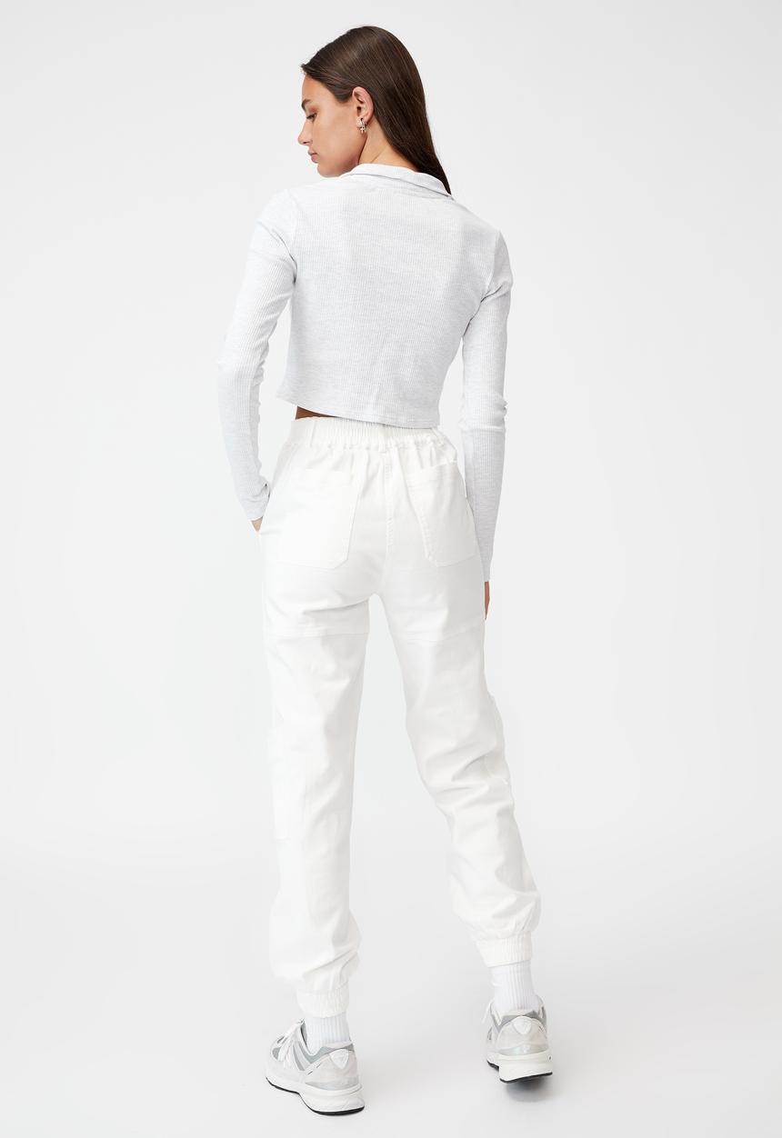 Factorie - Quarter zip long sleeve top - light grey 