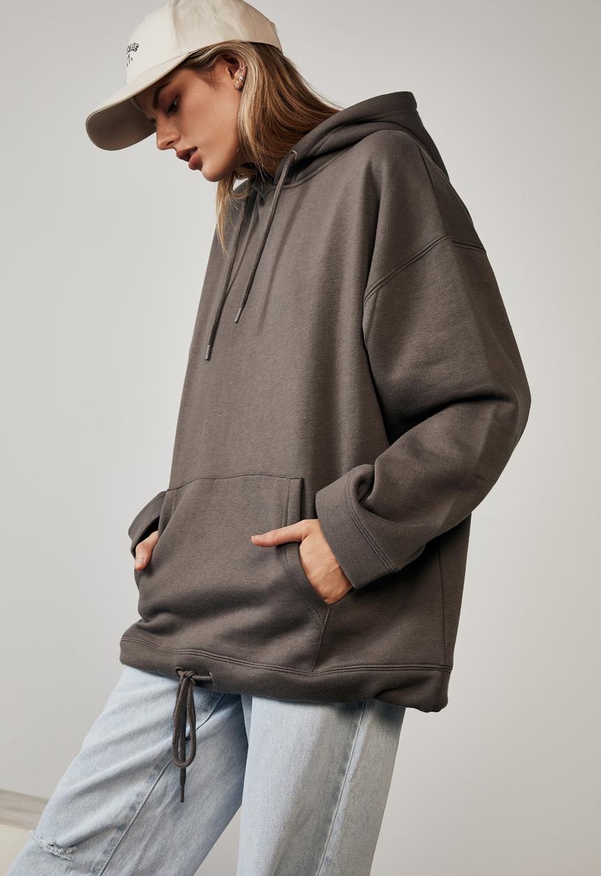 Factorie - Super oversized hoodie - charcoal 