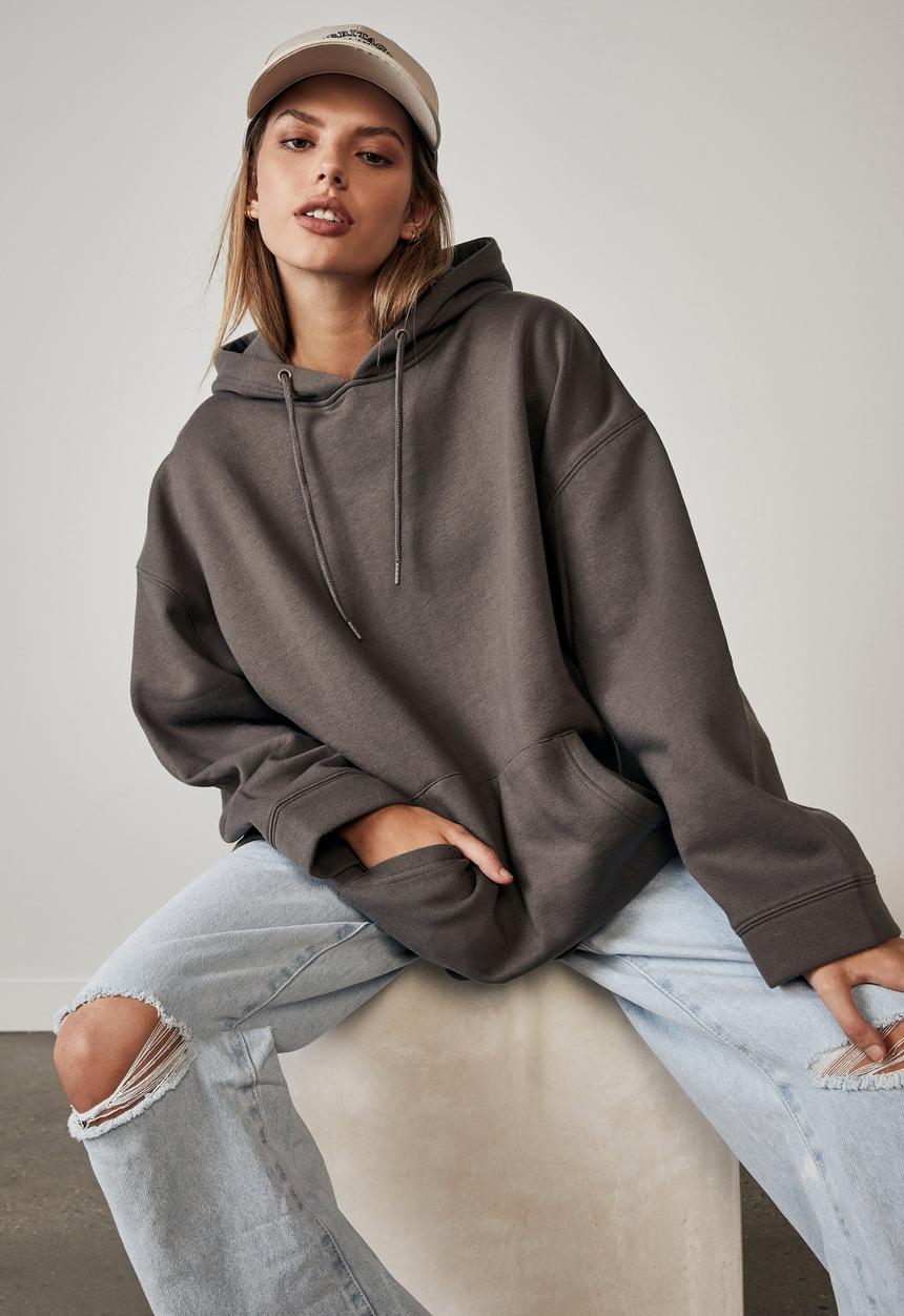 Factorie - Super oversized hoodie - charcoal 