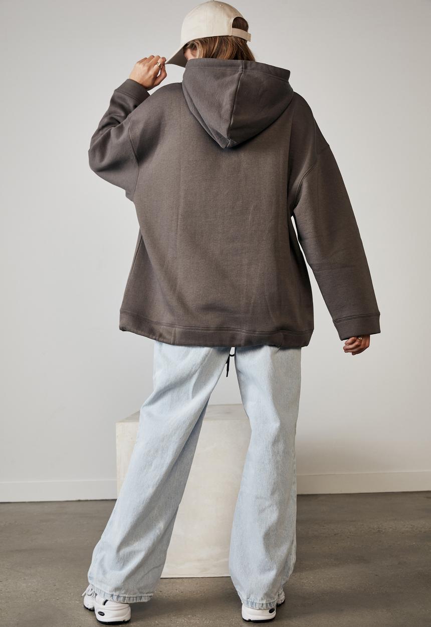 Factorie - Super oversized hoodie - charcoal 