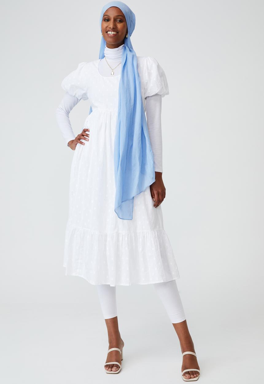 Cotton On - Woven lange babydoll medaxi - white