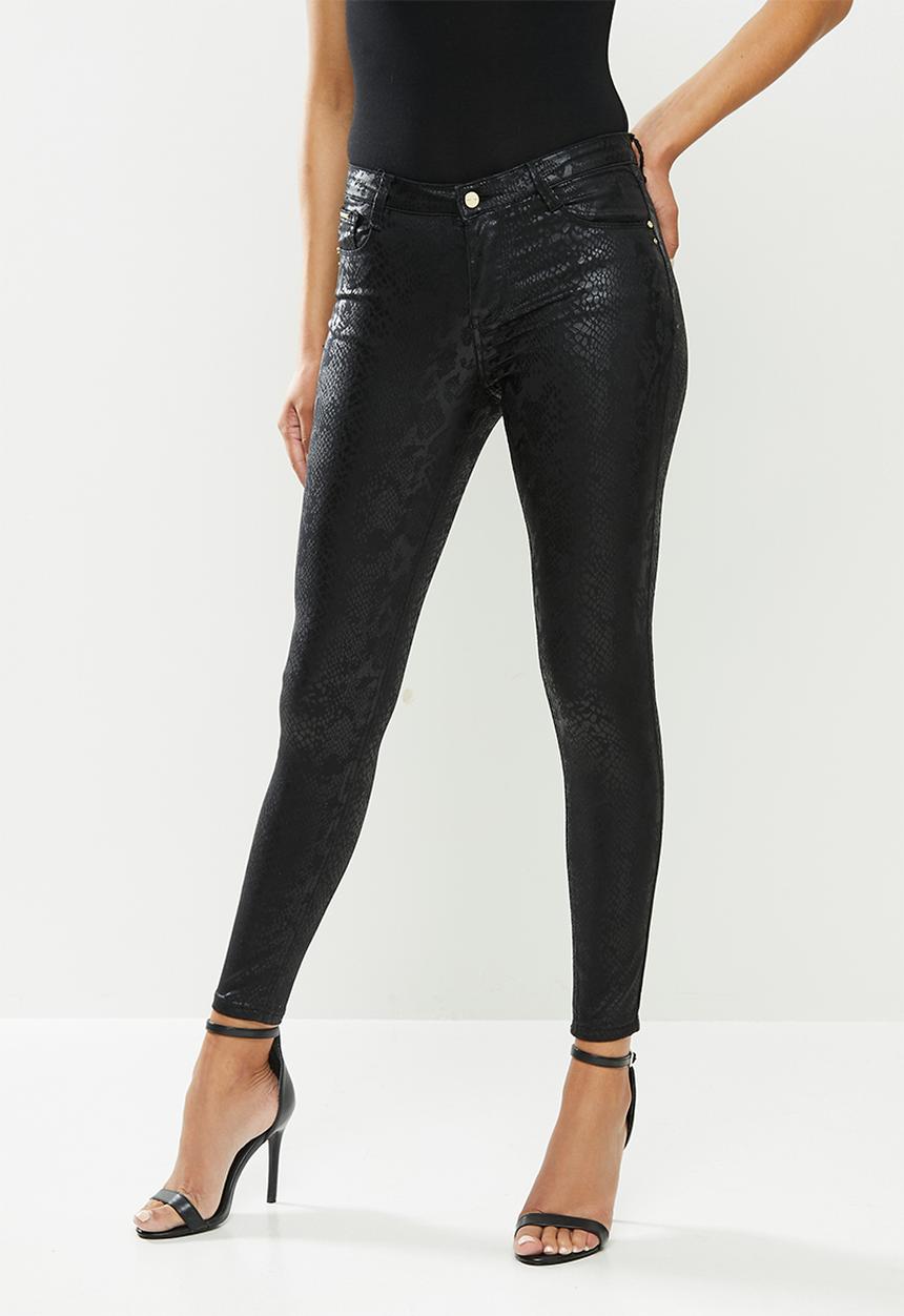 SISSY BOY - Vamp it up axel black snake skinny - black