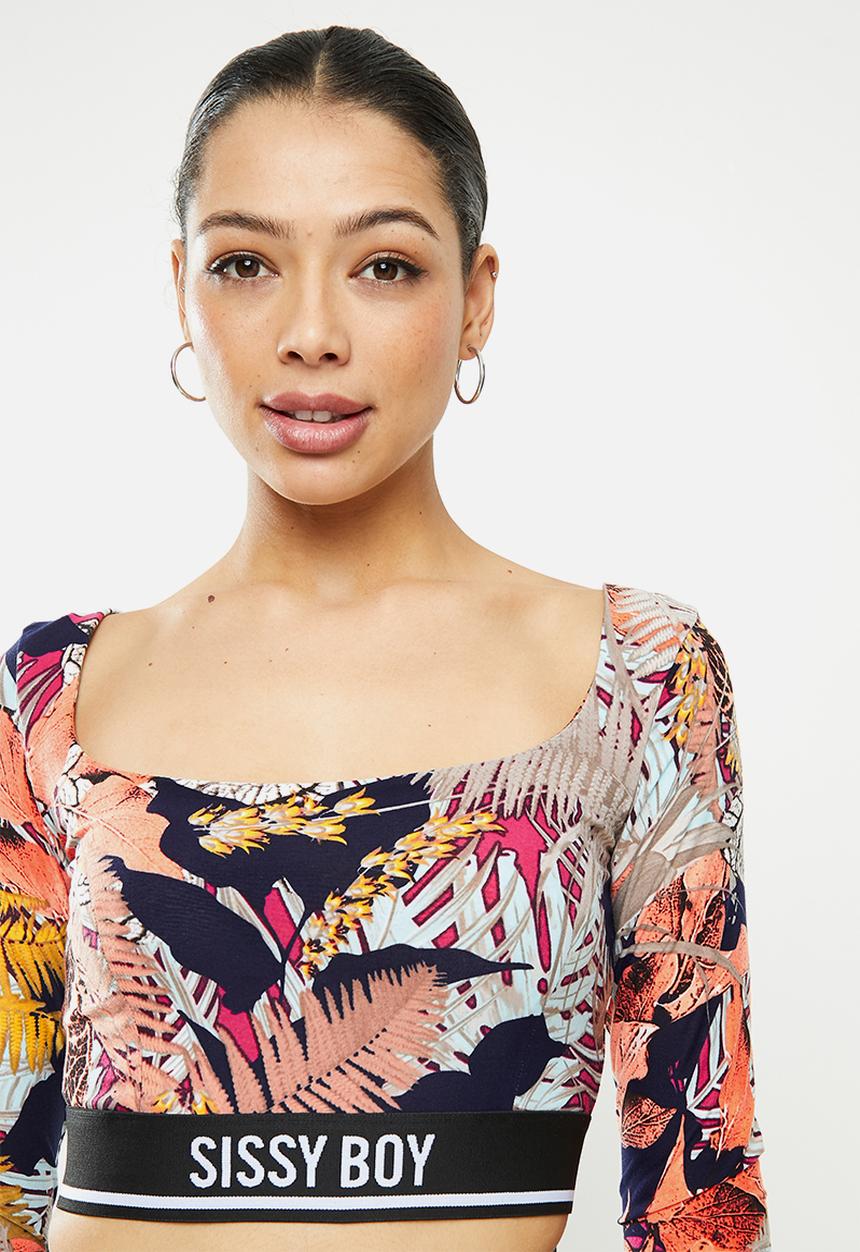 SISSY BOY - Blue me away long sleeve crop - multi