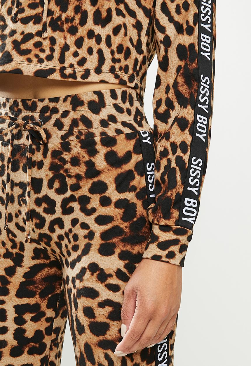 SISSY BOY - Growl power hoodie - brown & black 