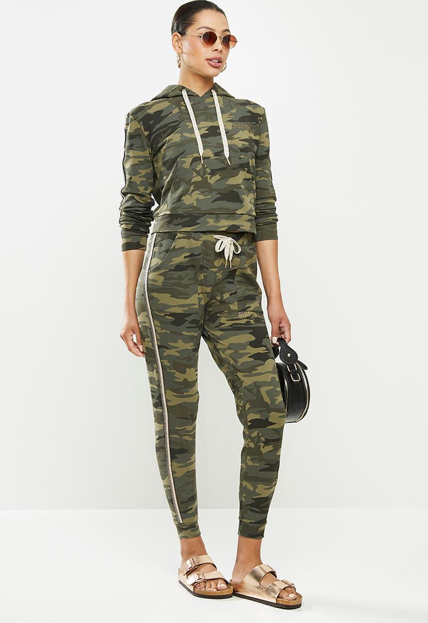 SISSY BOY - Caution babe camo leggings - olive 