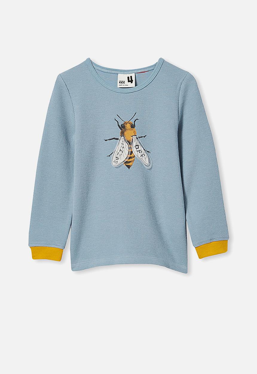 Cotton On - Noah long sleeve pyjama set - blue & yellow 