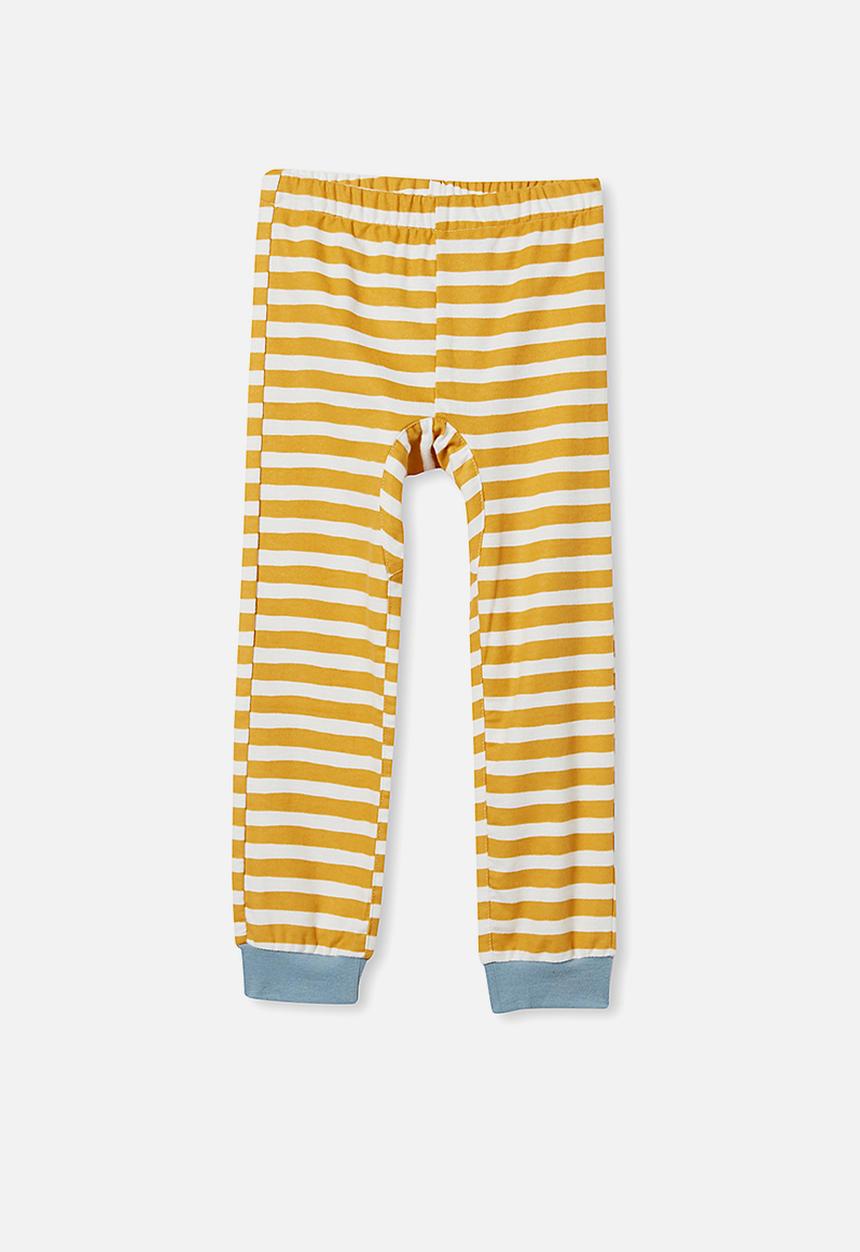 Cotton On - Noah long sleeve pyjama set - blue & yellow 