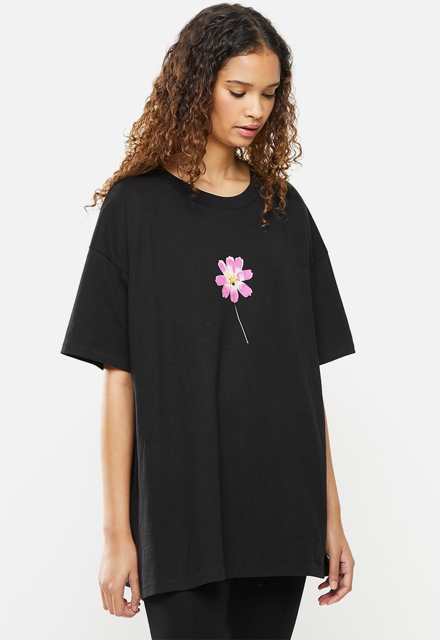 Cotton On - Oversized graphic T-shirt dress - black