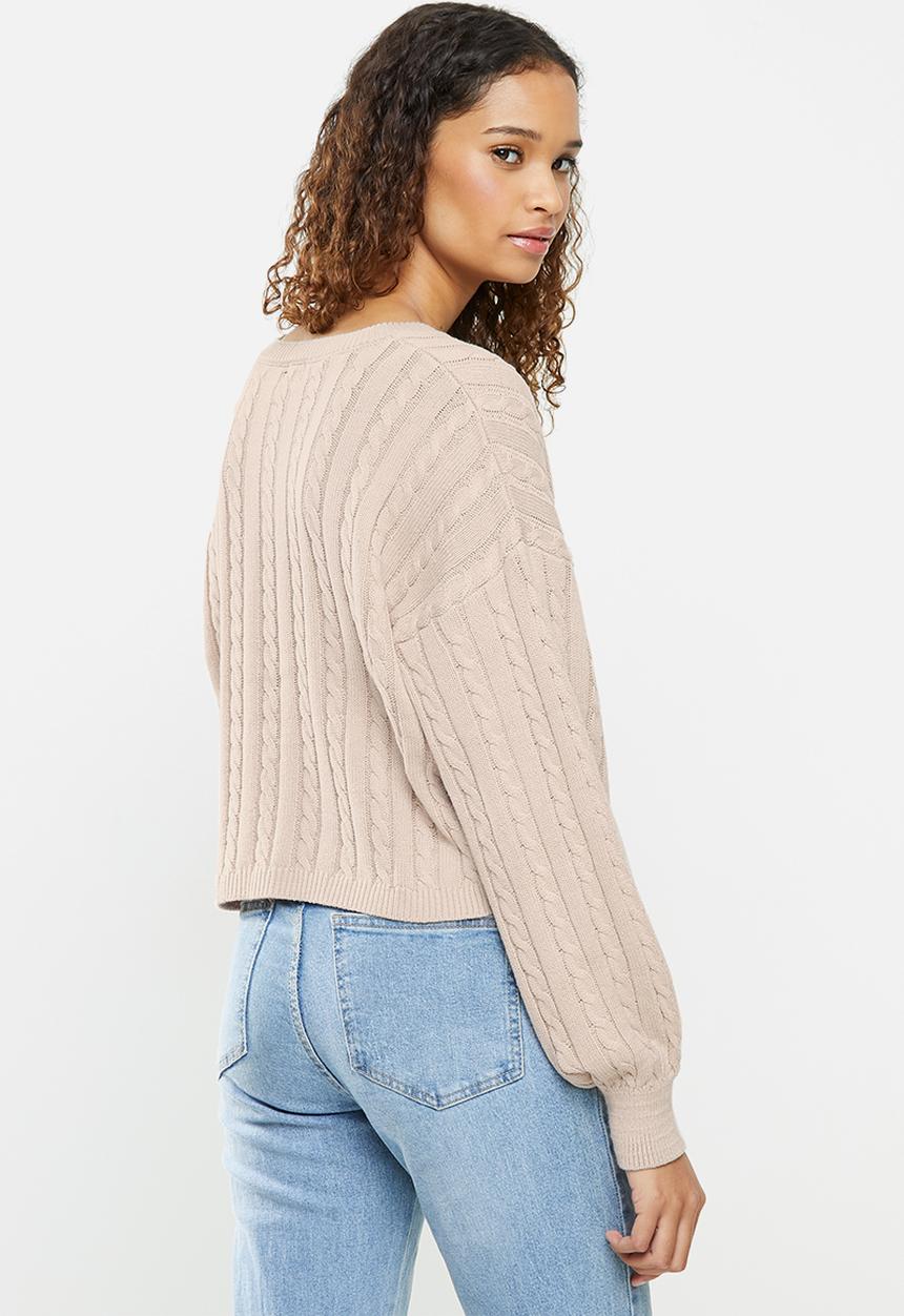 Cotton On - Cable co-ord pullover - silverstone