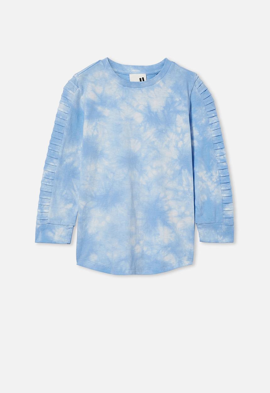 Cotton On - The creed long sleeve moto tee - blue